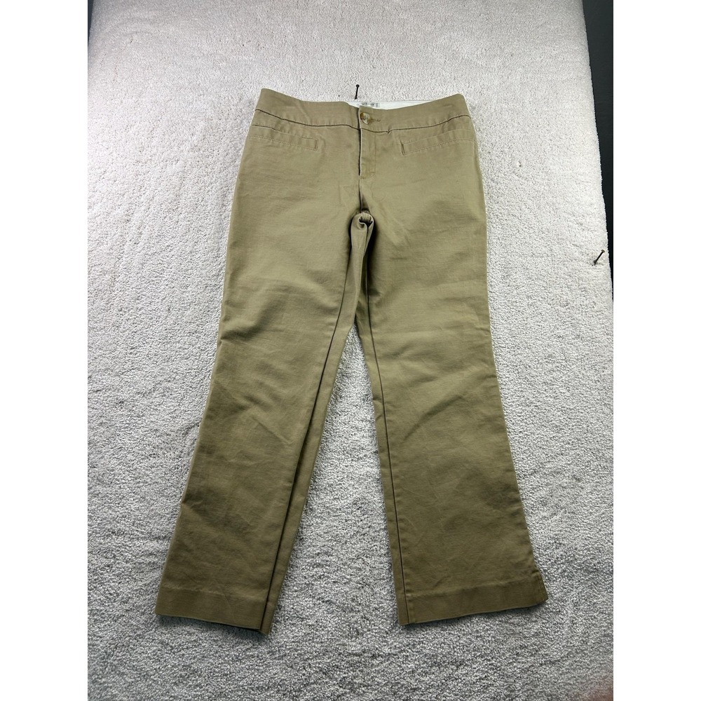 Old Navy Pants Womens 6 Khaki Beige Low Waist Stretch Slim Fit Casual Cotton